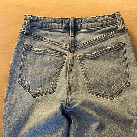Abercrombie & Fitch curve love Blue High Rise Vintage Flare Jeans 26/2 short - Picture 5 of 6